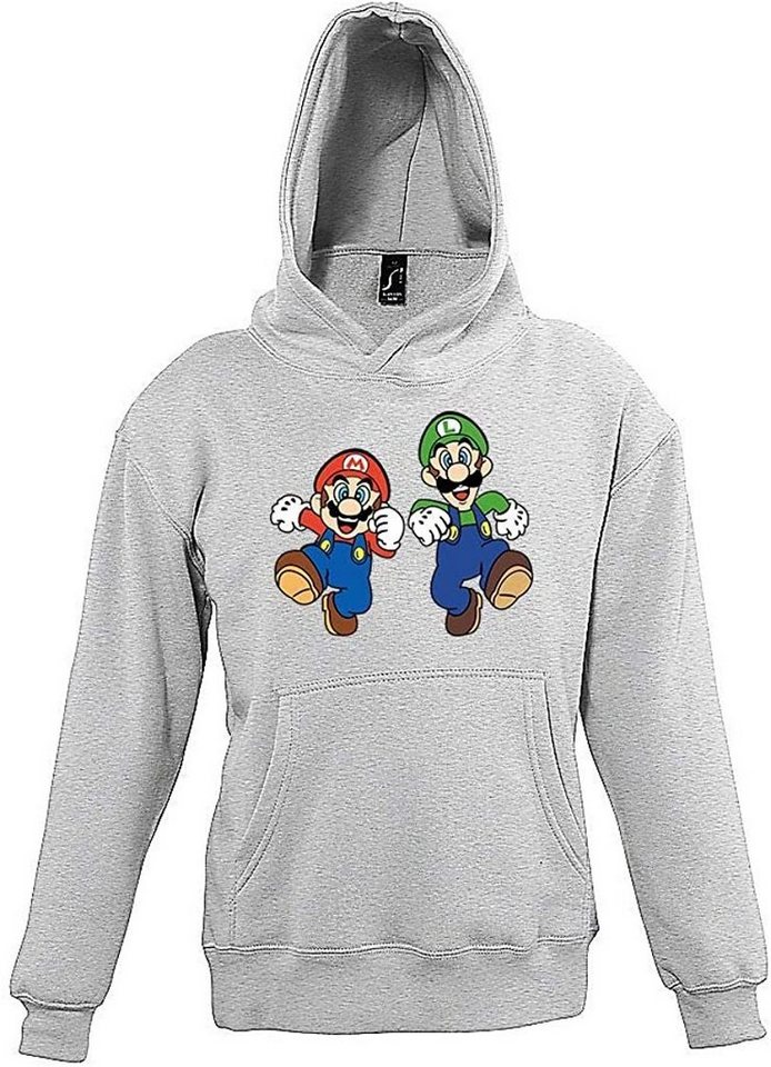 Youth Designz Kapuzenpullover Kinder Kapuzenpullover Hoodie Pullover Mario & Luigi mit modischem Print von Youth Designz