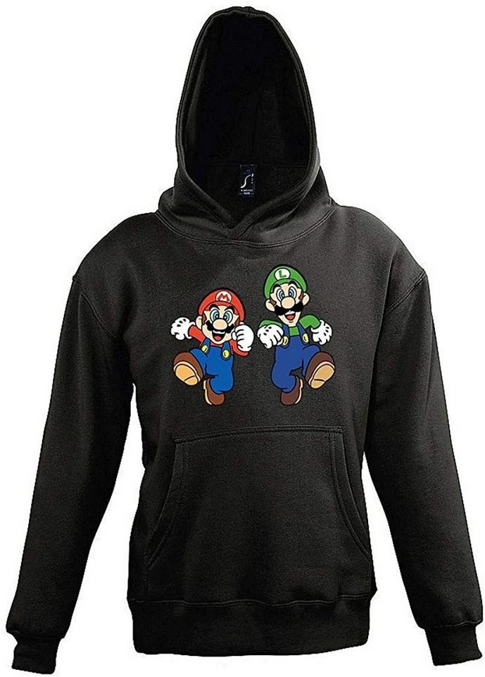 Youth Designz Kapuzenpullover Kinder Kapuzenpullover Hoodie Pullover Mario & Luigi mit modischem Print von Youth Designz