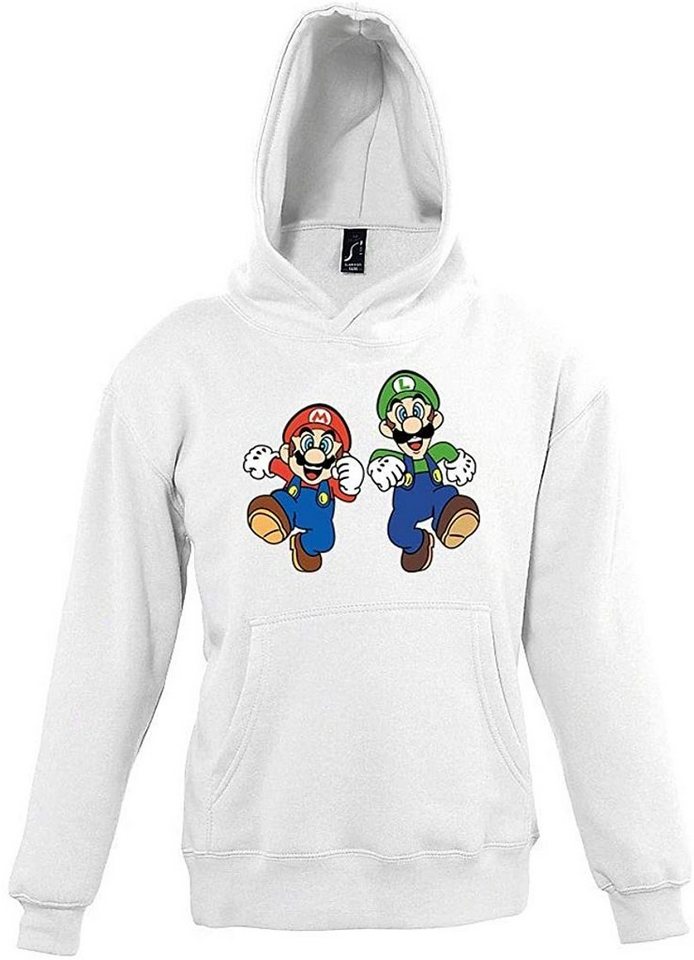 Youth Designz Kapuzenpullover Kinder Kapuzenpullover Hoodie Pullover Mario & Luigi mit modischem Print von Youth Designz