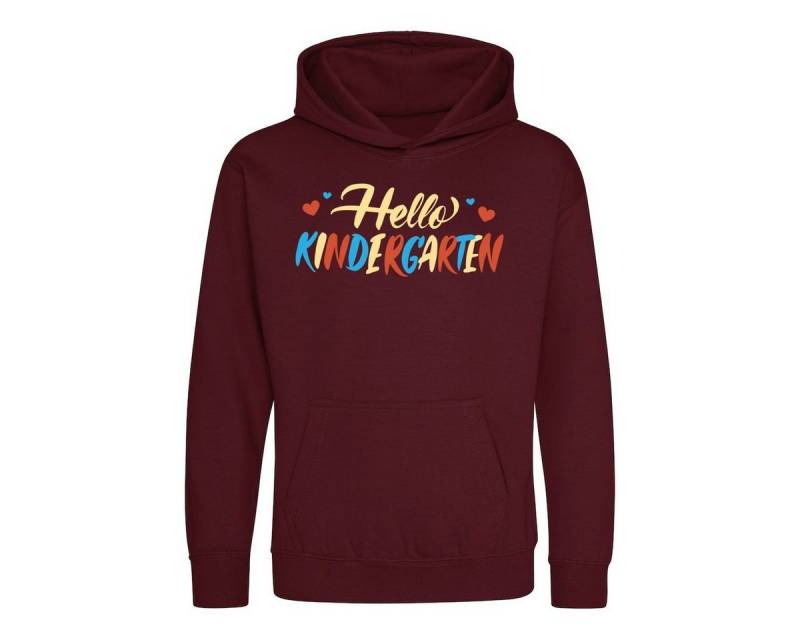 Youth Designz Kapuzenpullover "Kindergarten Hallo" Kinder Hoodie Pullover mit lustigem Frontprint von Youth Designz