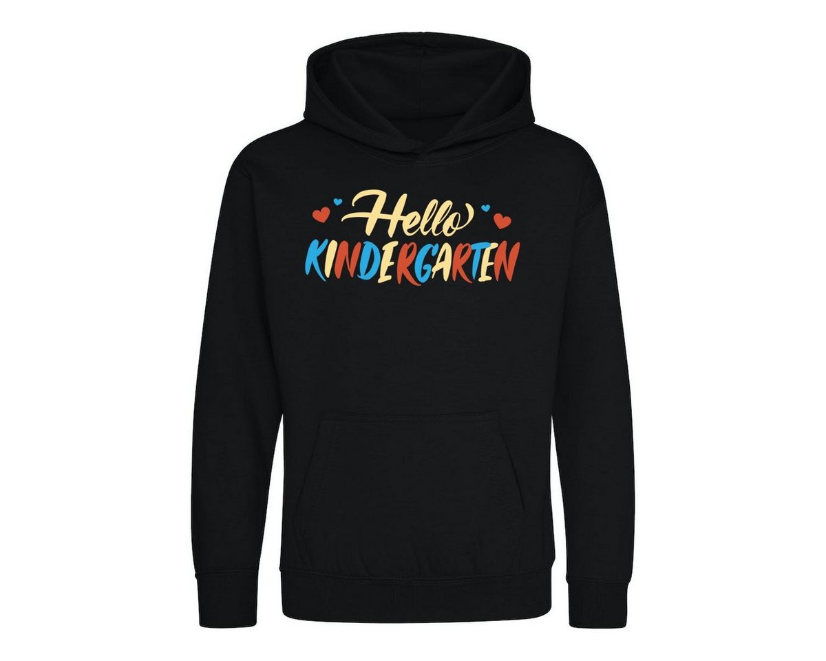 Youth Designz Kapuzenpullover Kindergarten Hallo" Kinder Hoodie Pullover mit lustigem Frontprint" von Youth Designz