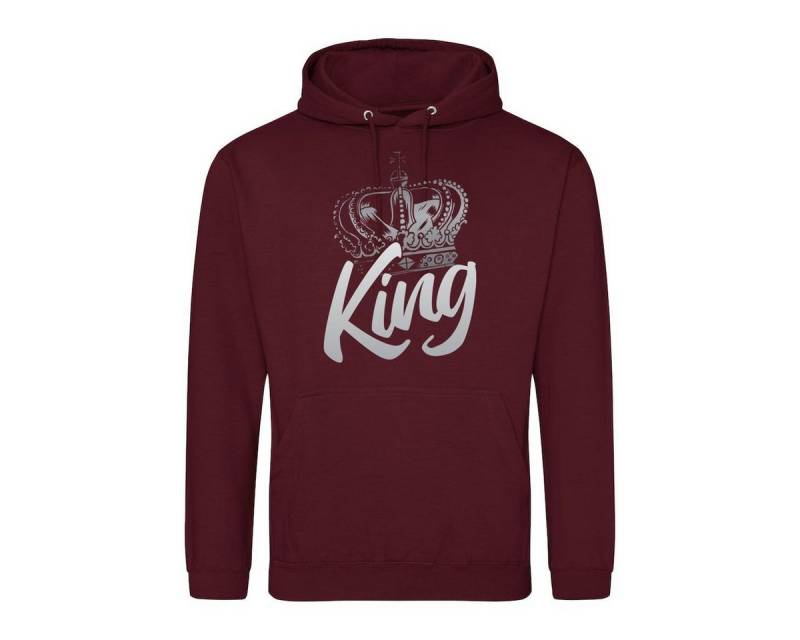 Youth Designz Kapuzenpullover König Krone Herren Hoodie Pullover mit trendigem Frontprint von Youth Designz