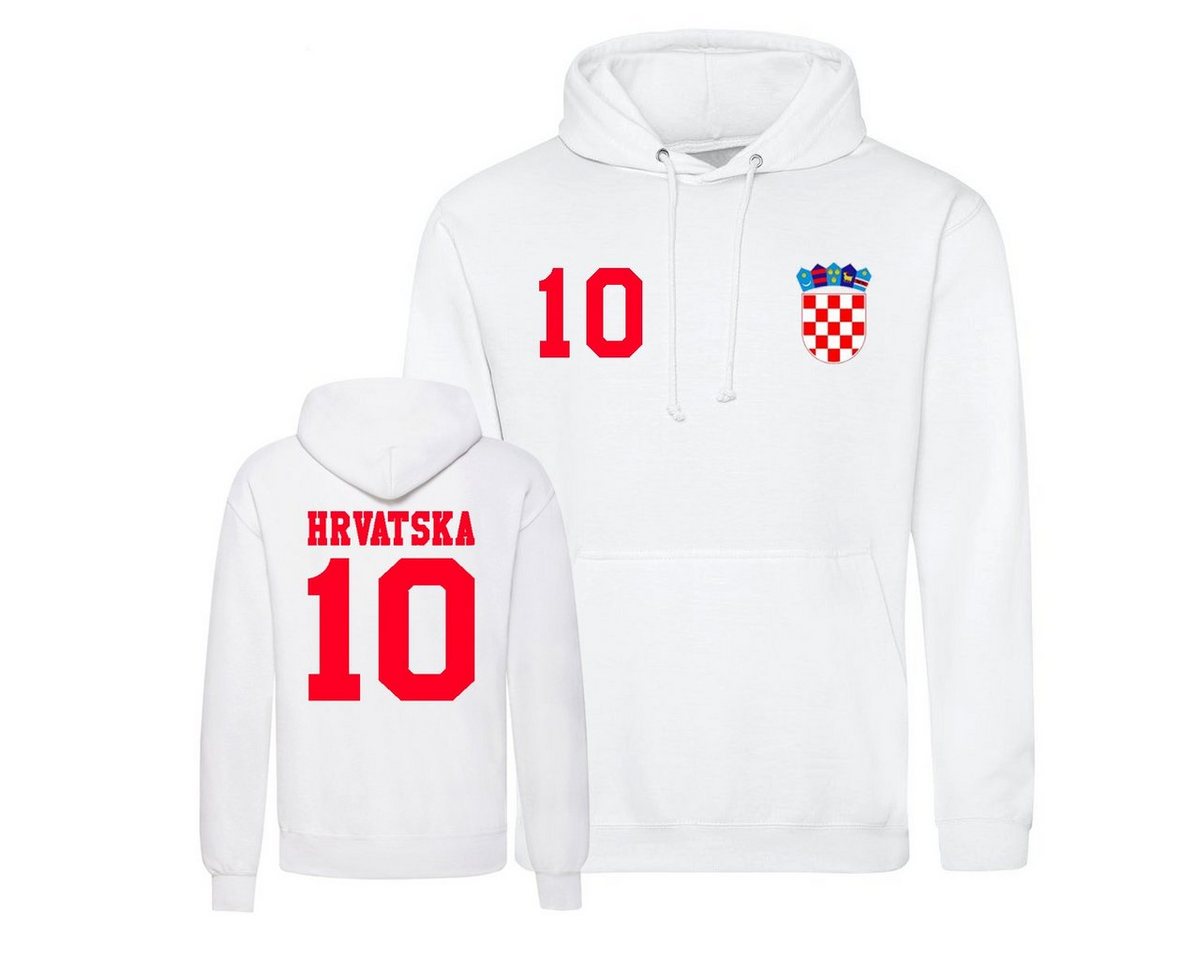 Youth Designz Kapuzenpullover Kroatien Herren Hoodie im Fußball Trikot Look mit trendigem Frontprint von Youth Designz