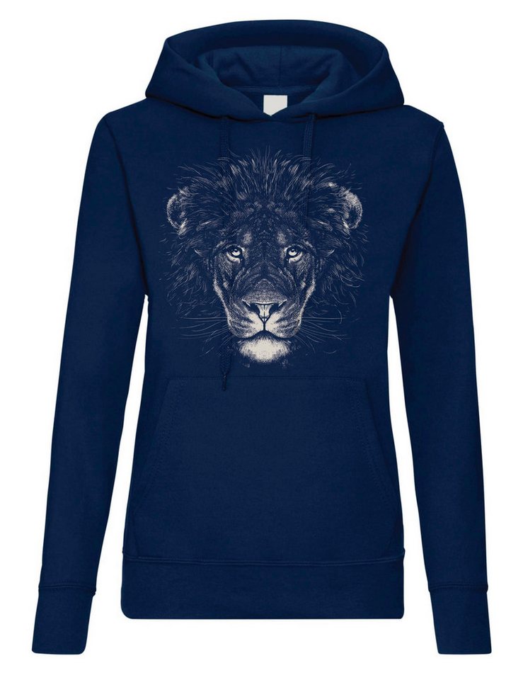 Youth Designz Kapuzenpullover Löwe Damen Hoodie Pullover mit lustigem Print von Youth Designz
