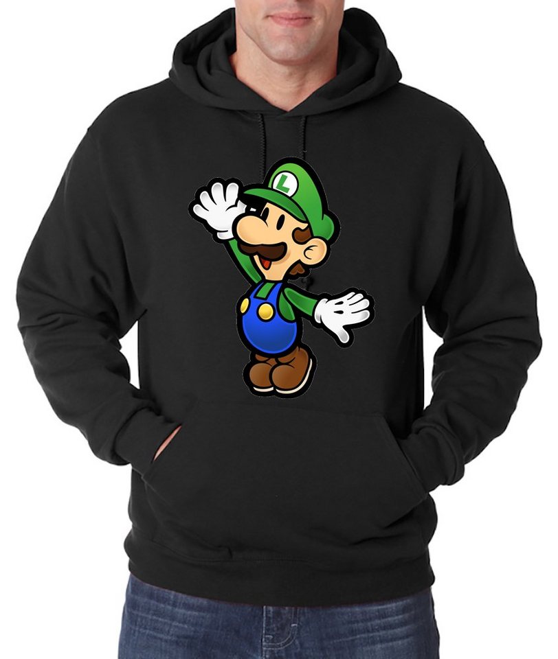 Youth Designz Kapuzenpullover Luigi Herren Hoodie Pullover mit modischem Gaming Print von Youth Designz