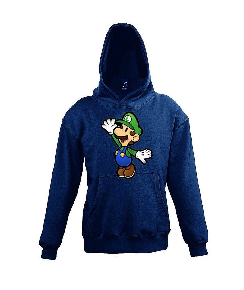 Youth Designz Kapuzenpullover Luigi Kinder Hoodie Pullover für Jungen und Mädchen mit Retro Print von Youth Designz