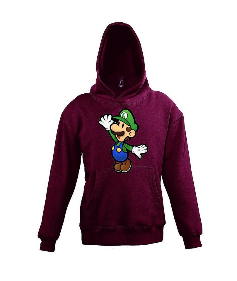 Youth Designz Kapuzenpullover Luigi Kinder Hoodie Pullover für Jungen und Mädchen mit Retro Print von Youth Designz