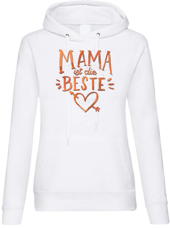 Youth Designz Kapuzenpullover Mama Ist Die Beste Damen Hoodie Pullover mit trendigem Frontprint von Youth Designz