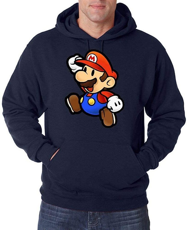 Youth Designz Kapuzenpullover Mario Herren Hoodie Pullover mit lustigem Frontprint von Youth Designz
