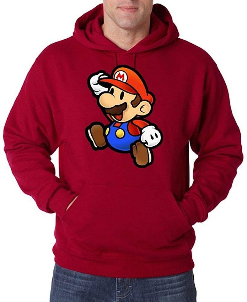 Youth Designz Kapuzenpullover Mario Herren Hoodie Pullover mit lustigem Frontprint von Youth Designz