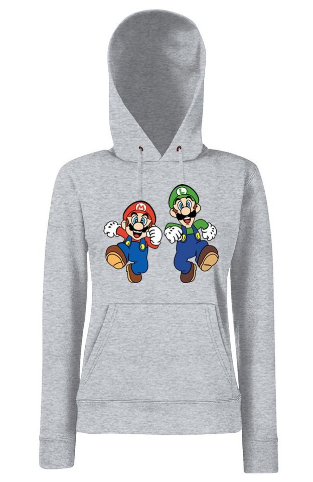 Youth Designz Kapuzenpullover Mario & Luigi Damen Hoodie Pullover mit modischem Print von Youth Designz