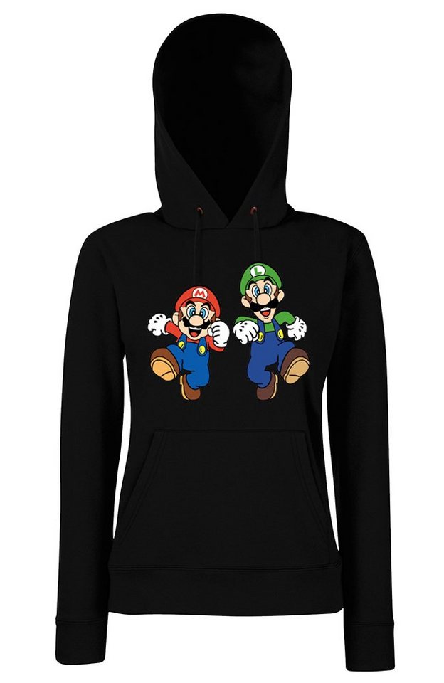 Youth Designz Kapuzenpullover Mario & Luigi Damen Hoodie Pullover mit modischem Print von Youth Designz