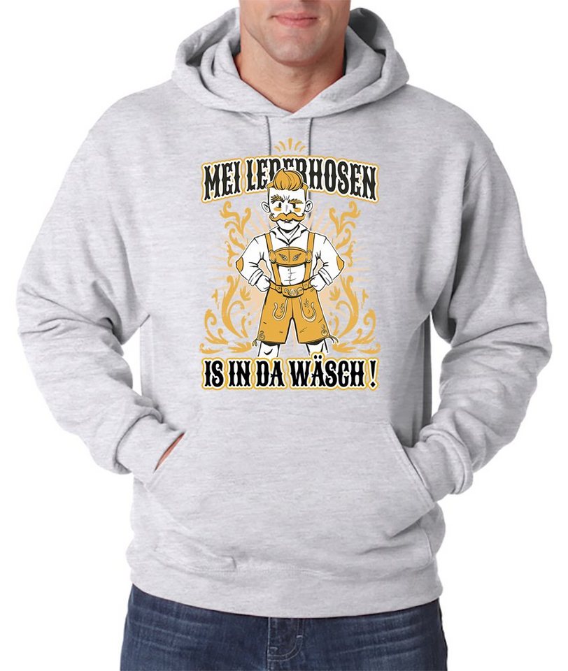 Youth Designz Kapuzenpullover Mei Lederhosen is in da Wäsch! Herren Hoodie Pullover mit trendigem Frontprint von Youth Designz