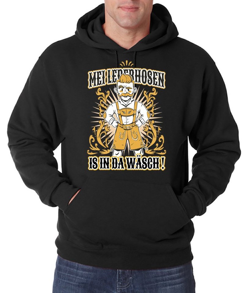 Youth Designz Kapuzenpullover Mei Lederhosen is in da Wäsch! Herren Hoodie Pullover mit trendigem Frontprint von Youth Designz