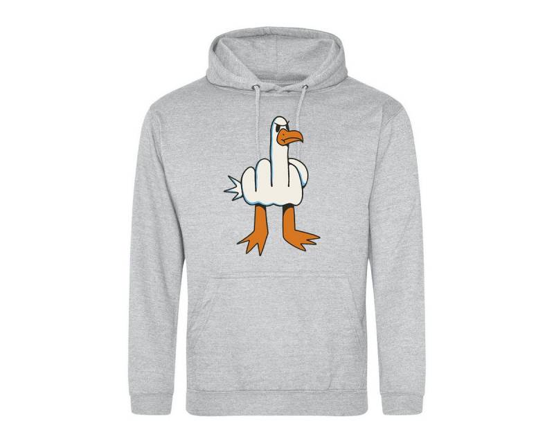 Youth Designz Kapuzenpullover Möwe Finger Herren Hoodie Pullover mit modischem Frontprint von Youth Designz