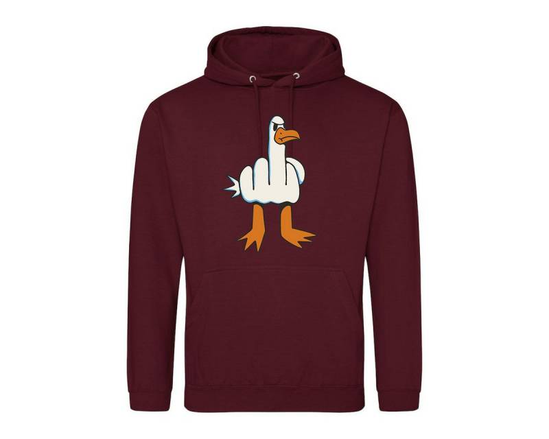 Youth Designz Kapuzenpullover Möwe Finger Herren Hoodie Pullover mit modischem Frontprint von Youth Designz