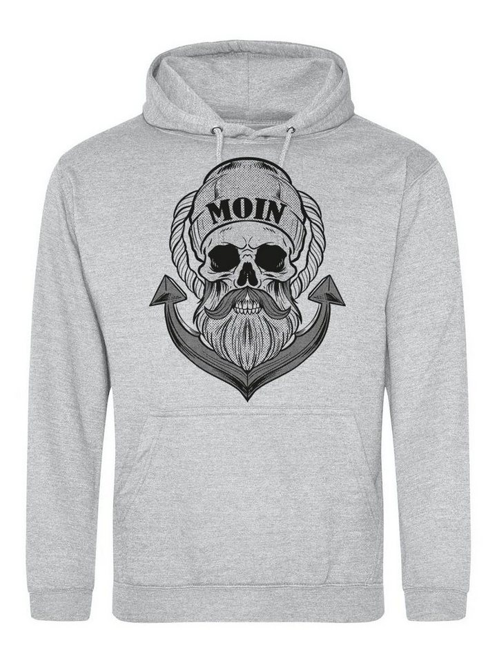 Youth Designz Kapuzenpullover Moin Anker Skull Herren Hoodie Pullover mit modischem Spruch Print von Youth Designz