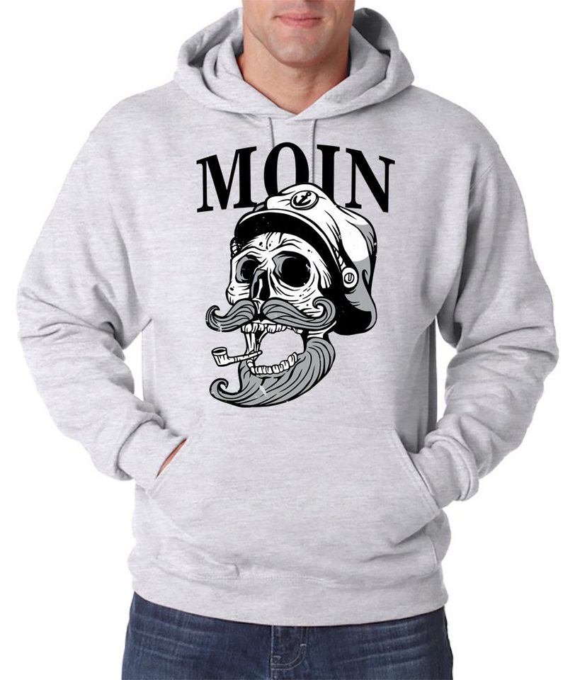 Youth Designz Kapuzenpullover Moin Captain Skull Herren Hoodie Pullover mit modischem Spruch Print von Youth Designz