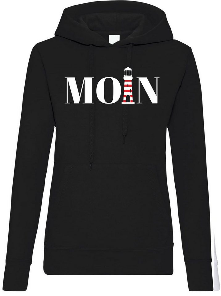 Youth Designz Kapuzenpullover Moin Leuchtturm Damen Hoodie Pullover mit Trendigem Frontdruck von Youth Designz