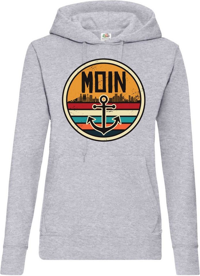 Youth Designz Kapuzenpullover Moin Spruch Damen Hoodie Pullover mit modischem Anker Logo Aufdruck von Youth Designz
