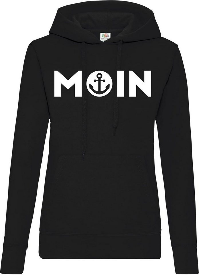 Youth Designz Kapuzenpullover Moin Spruch Damen Hoodie Pullover mit modischem Anker Logo Aufdruck von Youth Designz