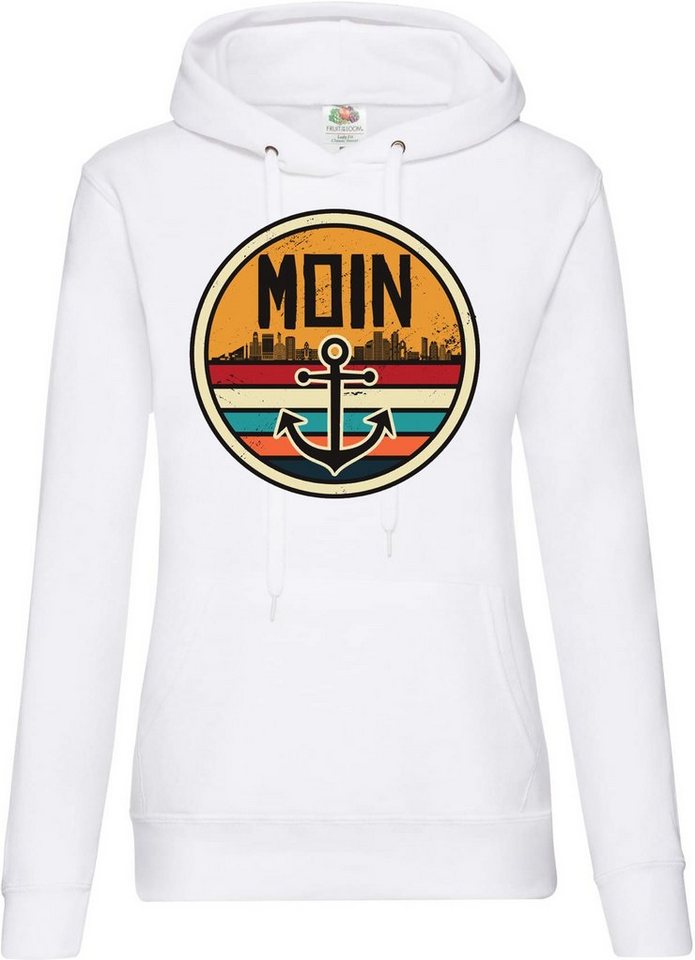 Youth Designz Kapuzenpullover Moin Spruch Damen Hoodie Pullover mit modischem Anker Logo Aufdruck von Youth Designz