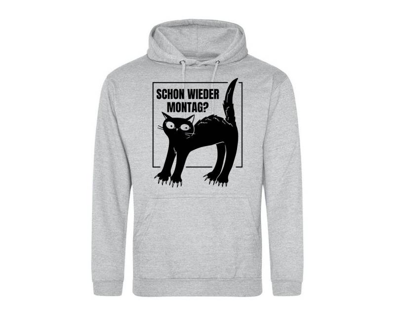 Youth Designz Kapuzenpullover Montags Katze Herren Hoodie Pullover mit modischem Frontprint von Youth Designz