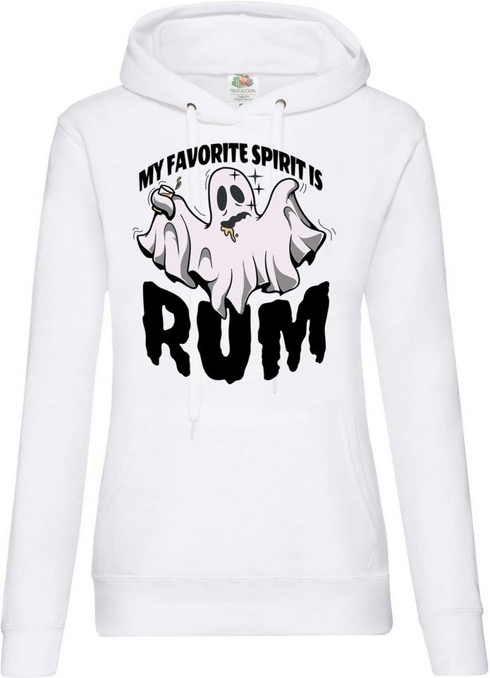 Youth Designz Kapuzenpullover My favorite Spirit is RUM Damen Hoodie Pullover mit Trendigem Geist Frontdruck von Youth Designz