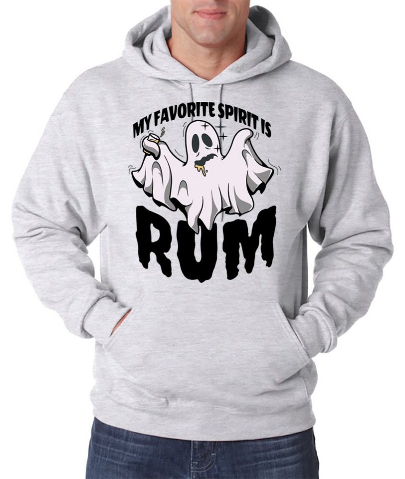 Youth Designz Kapuzenpullover My favorite Spirit is RUM Herren Hoodie Pullover mit Trendigem Geist Frontdruck von Youth Designz