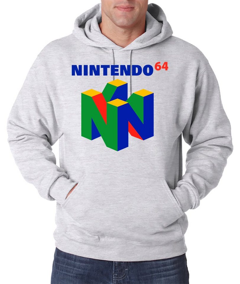 Youth Designz Kapuzenpullover N64 Herren Hoodie Pullover mit trendigem Frontprint von Youth Designz