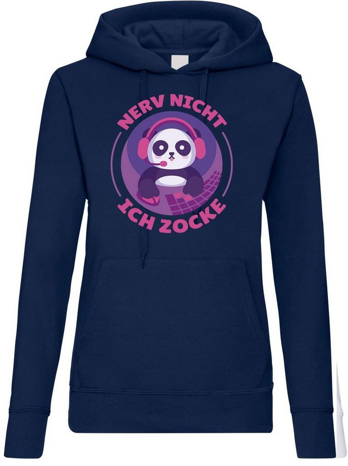 Youth Designz Kapuzenpullover NERV NICHT ICH ZOCKE Damen Hoodie Pullover mit trendigem Frontprint von Youth Designz