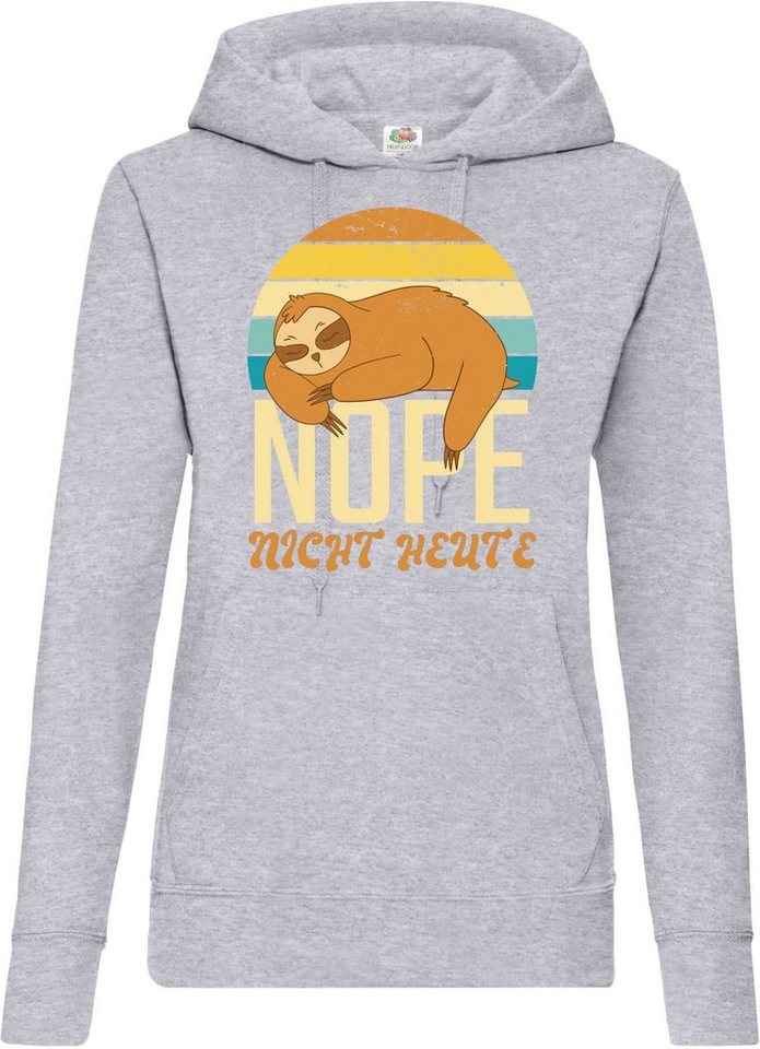 Youth Designz Kapuzenpullover NOPE Nicht Heute Damen Hoodie Pullover mit lustigem Spruch und Logo Aufdruck von Youth Designz