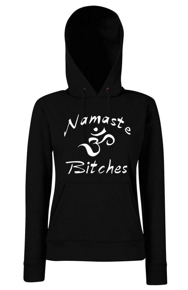 Youth Designz Kapuzenpullover Namaste B*tches Damen Hoodie Pullover mit lustigem Yoga Print von Youth Designz