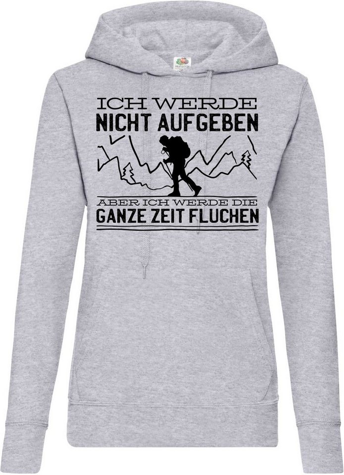 Youth Designz Kapuzenpullover Nicht Aufgeben Wandern Damen Hoodie Pullover mit lustigem Spruch & Logo Aufdruck von Youth Designz