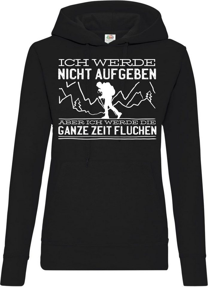 Youth Designz Kapuzenpullover Nicht Aufgeben Wandern Damen Hoodie Pullover mit lustigem Spruch & Logo Aufdruck von Youth Designz