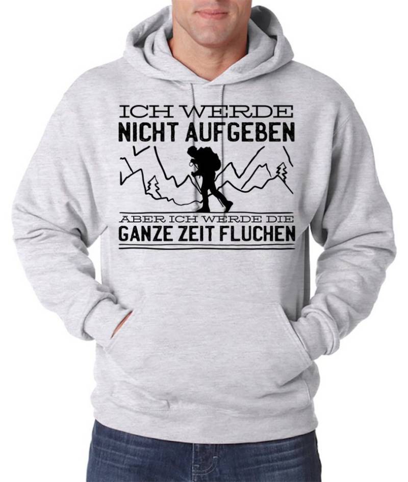 Youth Designz Kapuzenpullover Nicht Aufgeben Wandern Herren Hoodie Pullover mit Motivierendem Frontdruck von Youth Designz
