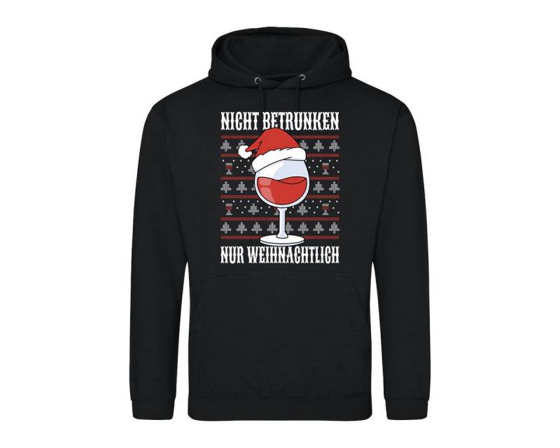 Youth Designz Kapuzenpullover Nicht Betrunken nur Weihnachtlich Herren Hoodie mit modischen Frontprint von Youth Designz