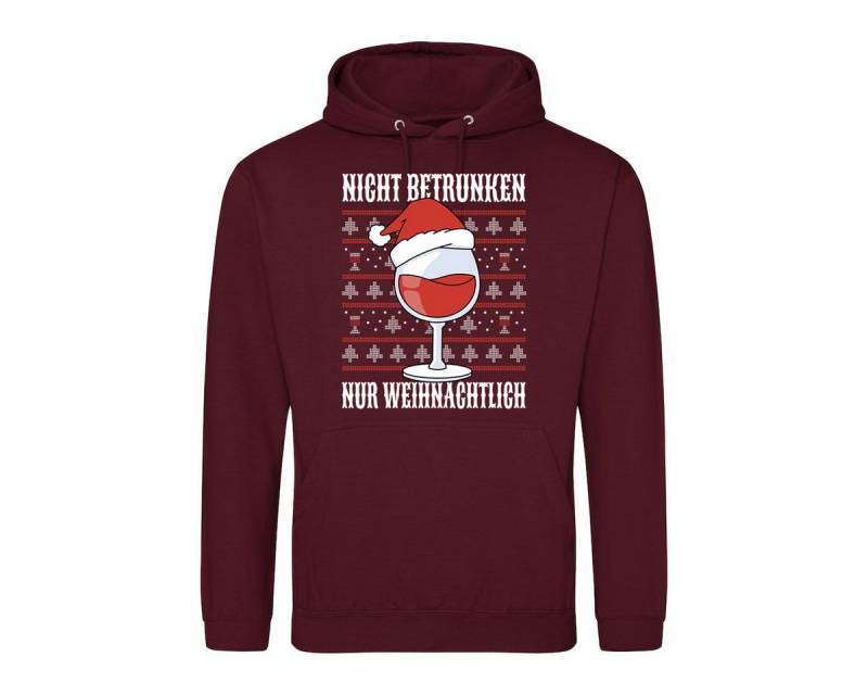 Youth Designz Kapuzenpullover Not Drunk Just Festive Herren Hoodie Pullover mit modischem Frontprint von Youth Designz