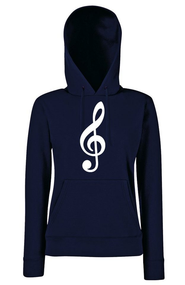 Youth Designz Kapuzenpullover Notenschlüssel Damen Hoodie Pullover mit modischem Musik Print Youth Designz Kapuzenpullover Notenschlüssel Damen Hoodie Pullover mit modischem Musik Print von Youth Designz