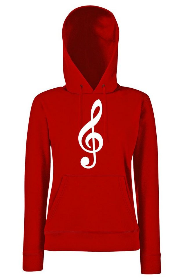 Youth Designz Kapuzenpullover Notenschlüssel Damen Hoodie Pullover mit modischem Musik Print von Youth Designz