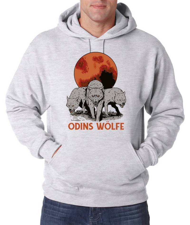 Youth Designz Kapuzenpullover Odins Wölfe Herren Hoodie Pullover mit trendigem Frontprint Youth Designz Kapuzenpullover Odins Wölfe Herren Hoodie Pullover mit trendigem Frontprint von Youth Designz