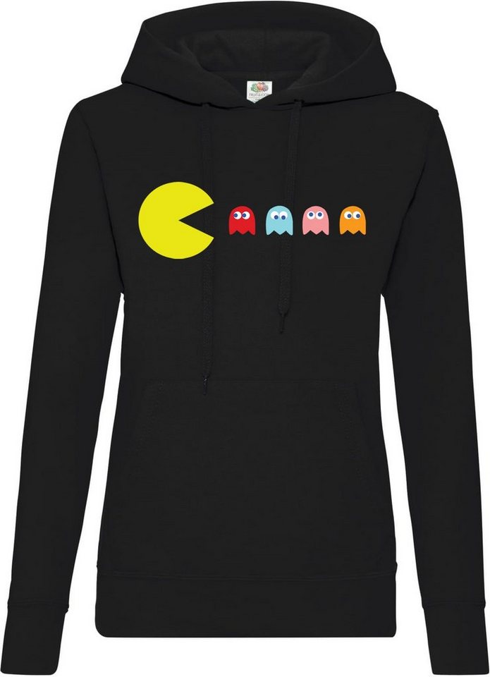 Youth Designz Kapuzenpullover Pacman Damen Hoodie Pullover mit lustigem Frontprint von Youth Designz