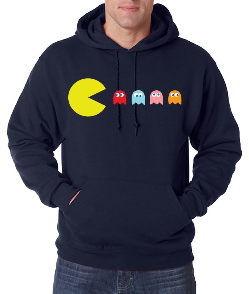 Youth Designz Kapuzenpullover Pacman Herren Hoodie Pullover mit lustigem Frontprint von Youth Designz