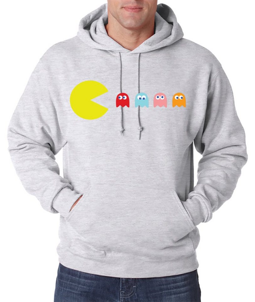 Youth Designz Kapuzenpullover Pacman Herren Hoodie Pullover mit lustigem Frontprint von Youth Designz