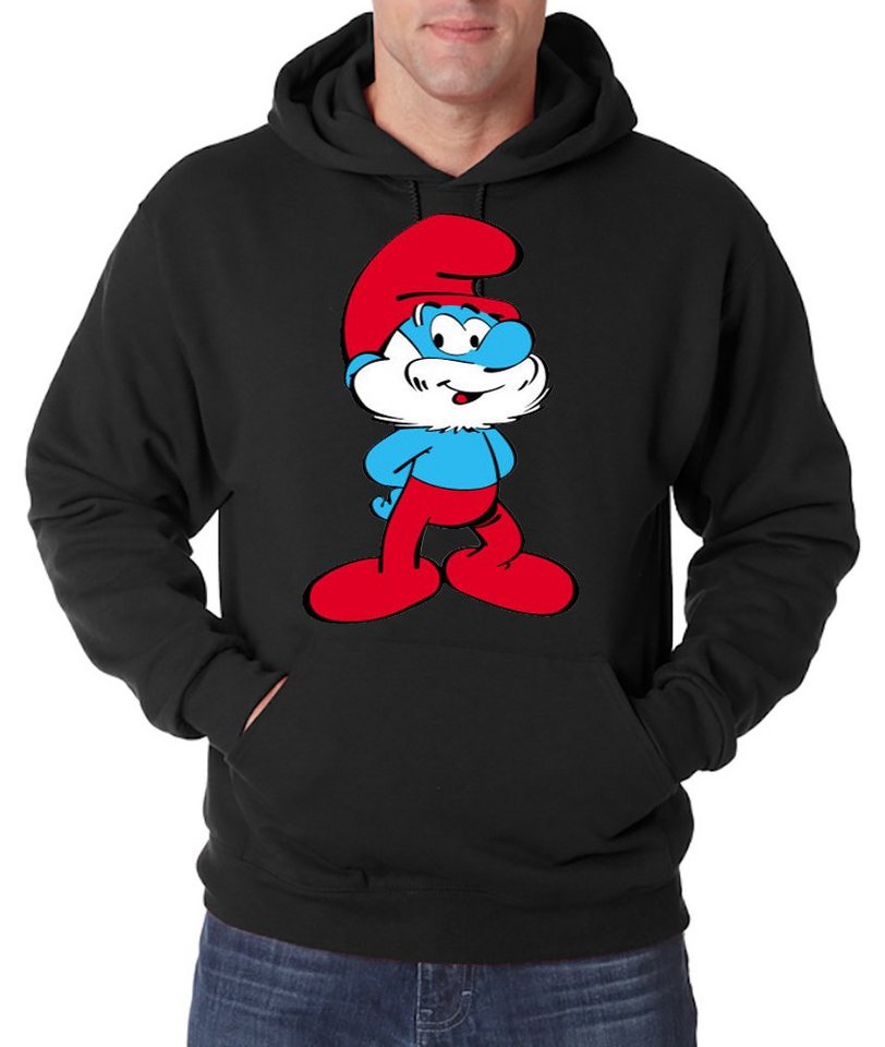 Youth Designz Kapuzenpullover Papa Schlumpf Herren Hoodie Pullover mit lustigem Cartoon Print von Youth Designz