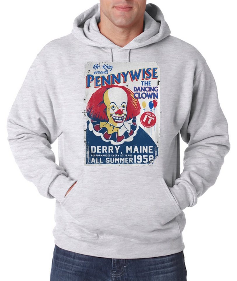 Youth Designz Kapuzenpullover Pennywise Herren Hoodie Pullover mit modischem Clown Print von Youth Designz