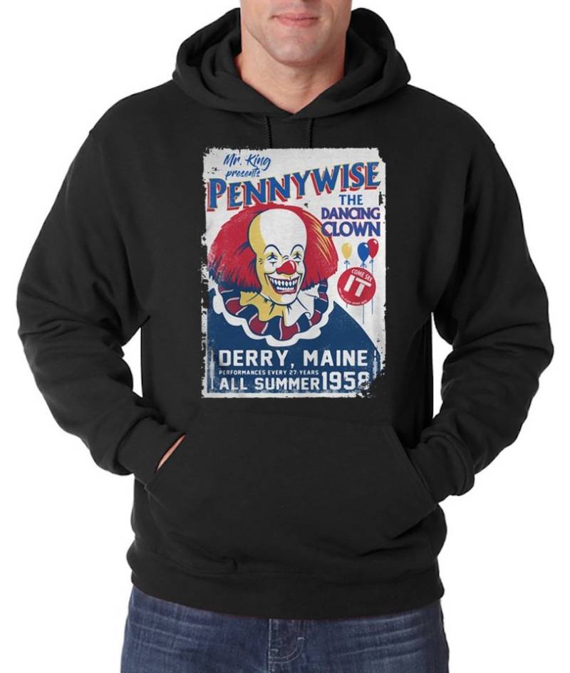Youth Designz Kapuzenpullover Pennywise Herren Hoodie Pullover mit modischem Clown Print von Youth Designz