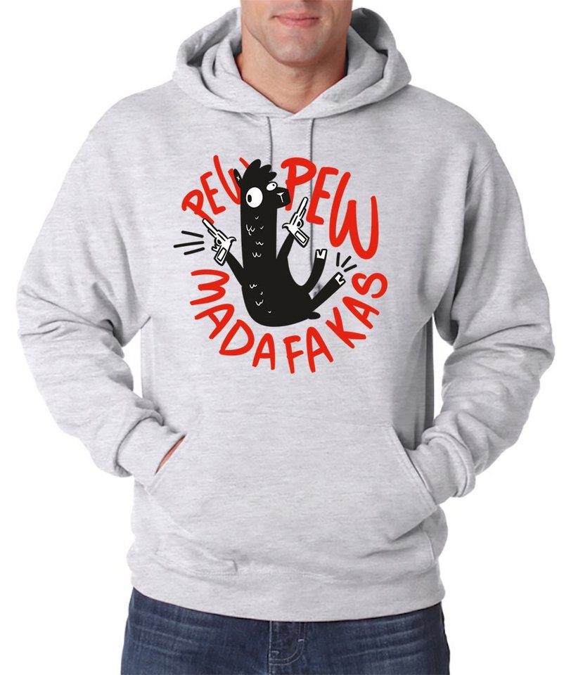 Youth Designz Kapuzenpullover Pew Pew Madafakas Herren Hoodie Pullover mit lustigem Frontprint von Youth Designz