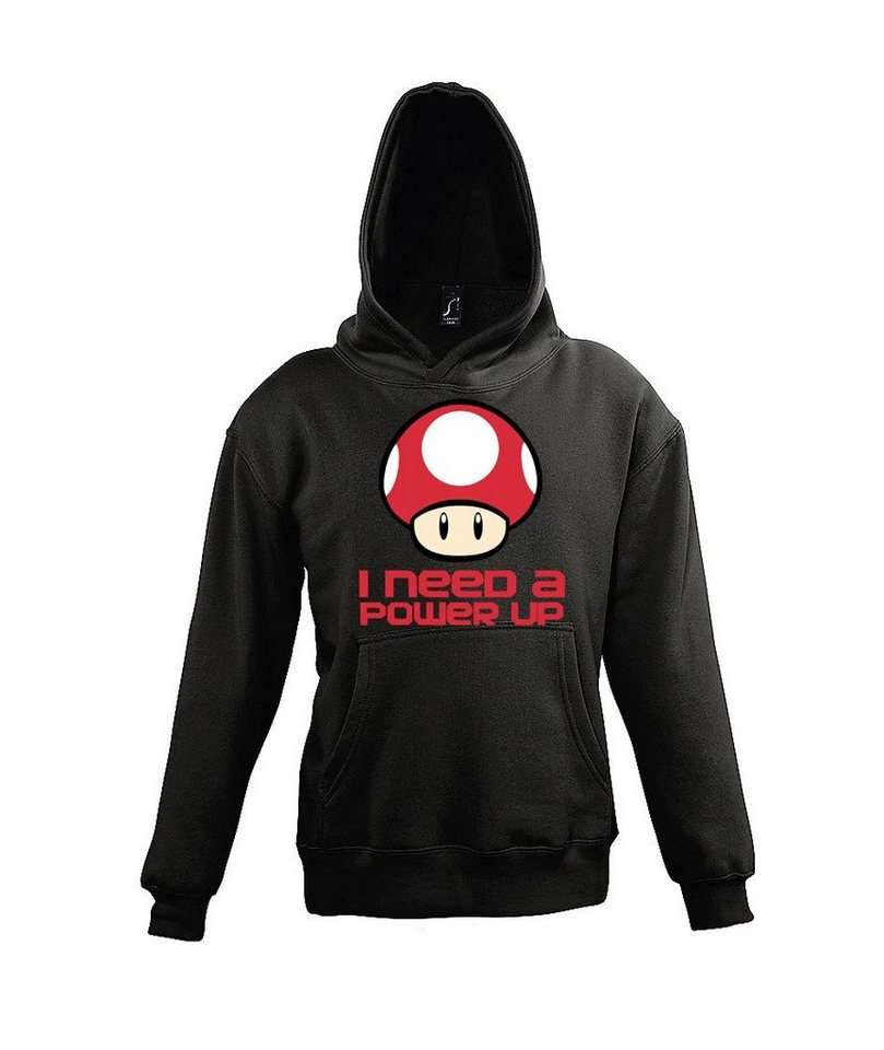 Youth Designz Kapuzenpullover Pilz I need a Power Up" Kinder Hoodie mit lustigem Frontmotiv" von Youth Designz