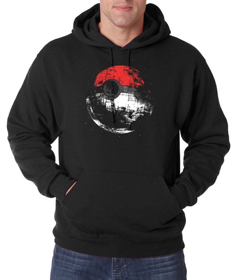 Youth Designz Kapuzenpullover Poke Stern Ball Herren Hoodie Pullover mit trendigem Serien Frontprint von Youth Designz